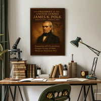 James K. Polk Vintage Historical Presidential Poster