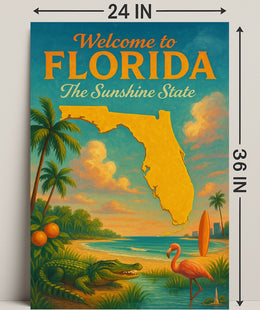 Welcome to Florida The Sunshine State Poster PosterGoat