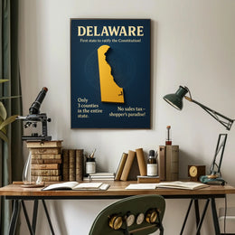 Delaware – The First State Poster PosterGoat