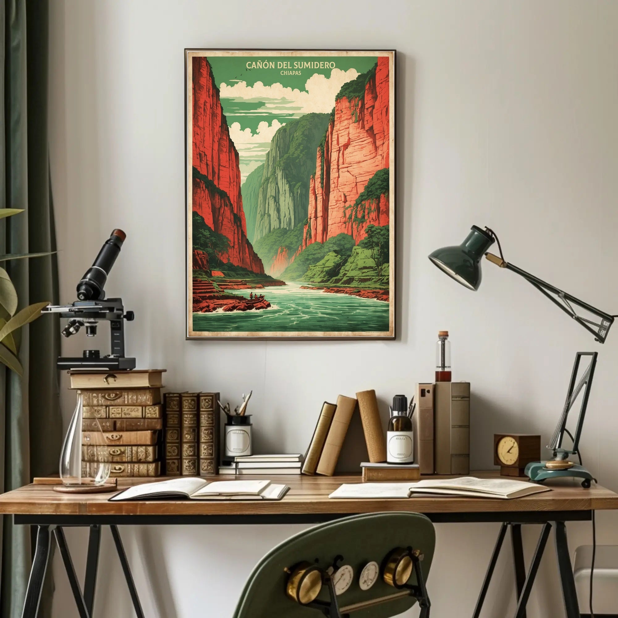 Sumidero Canyon Vintage Travel Poster