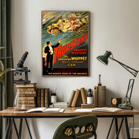 Magic Illusionist Vanishing Car Vintage Show Poster