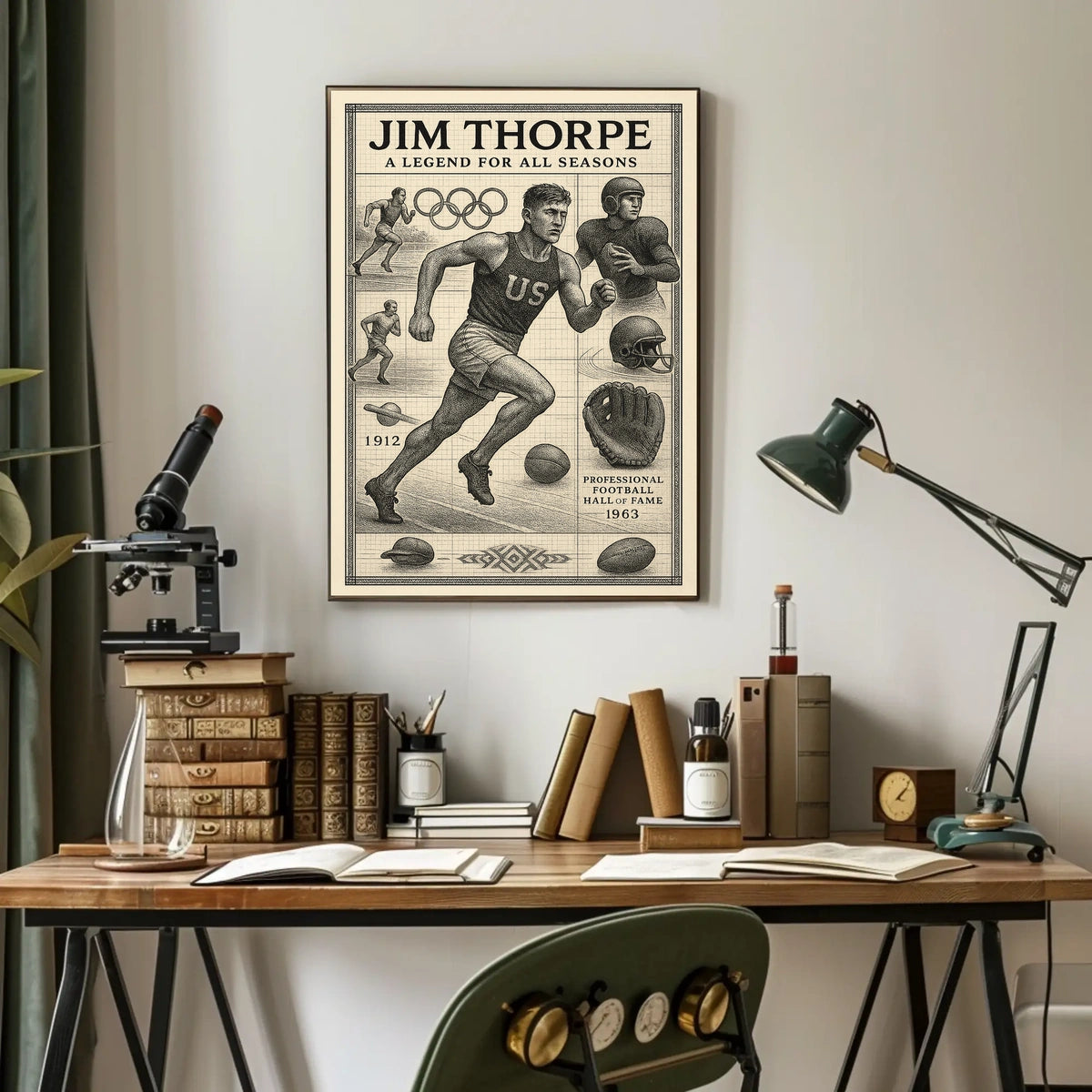 Jim Thorpe A Timeless Sports Legend Jim Thorpe Poster