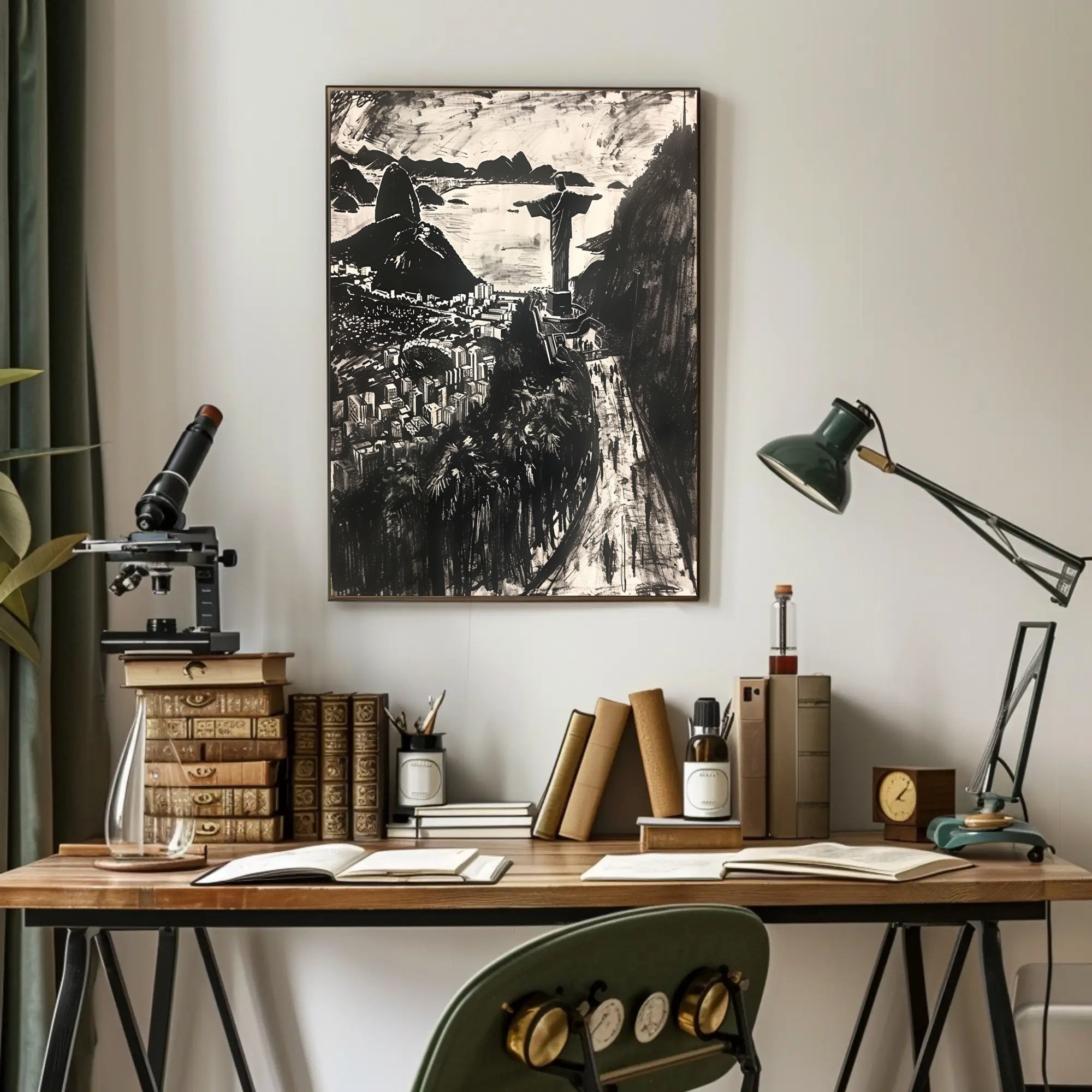 Rio De Janeiro Artistic Cityscape Poster