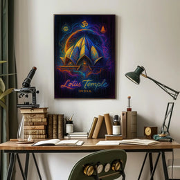 Lotus Temple India Poster