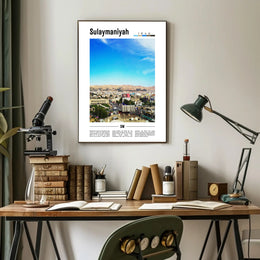 Sulaymaniyah Cityscape: Dynamic Kurdistan Travel Poster PosterGoat