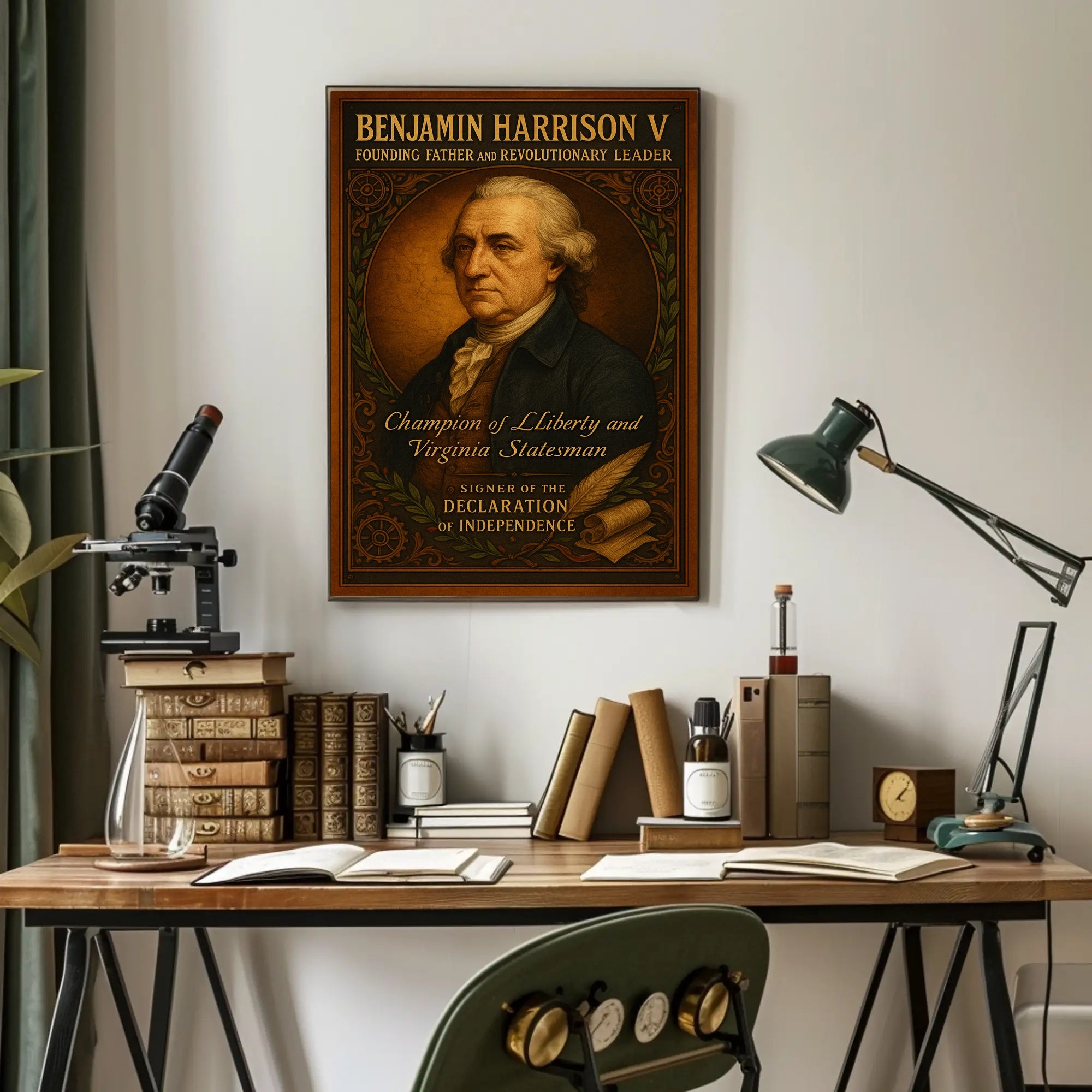 Benjamin Harrison V Founding Father Poster