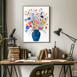 Vibrant Floral Still-Life Illustration Abstract or Artistic Poster PosterGoat