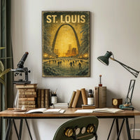 Winter Skating In St. Louis Poster