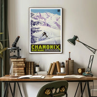 Chamonix Mont-Blanc Ski Poster