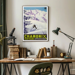 Chamonix Mont-Blanc Ski Poster