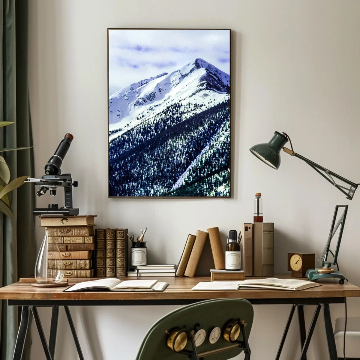 Majestic Snow-Capped Mountain Poster