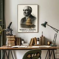 Warren G. Harding 29th President of the United States Reflections Poster