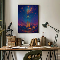 Tokyo Skytree Travel Poster Scenic Wall Art Print