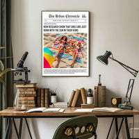 Playful Friendship Story on Vibrant Pop Culture Poster PosterGoat