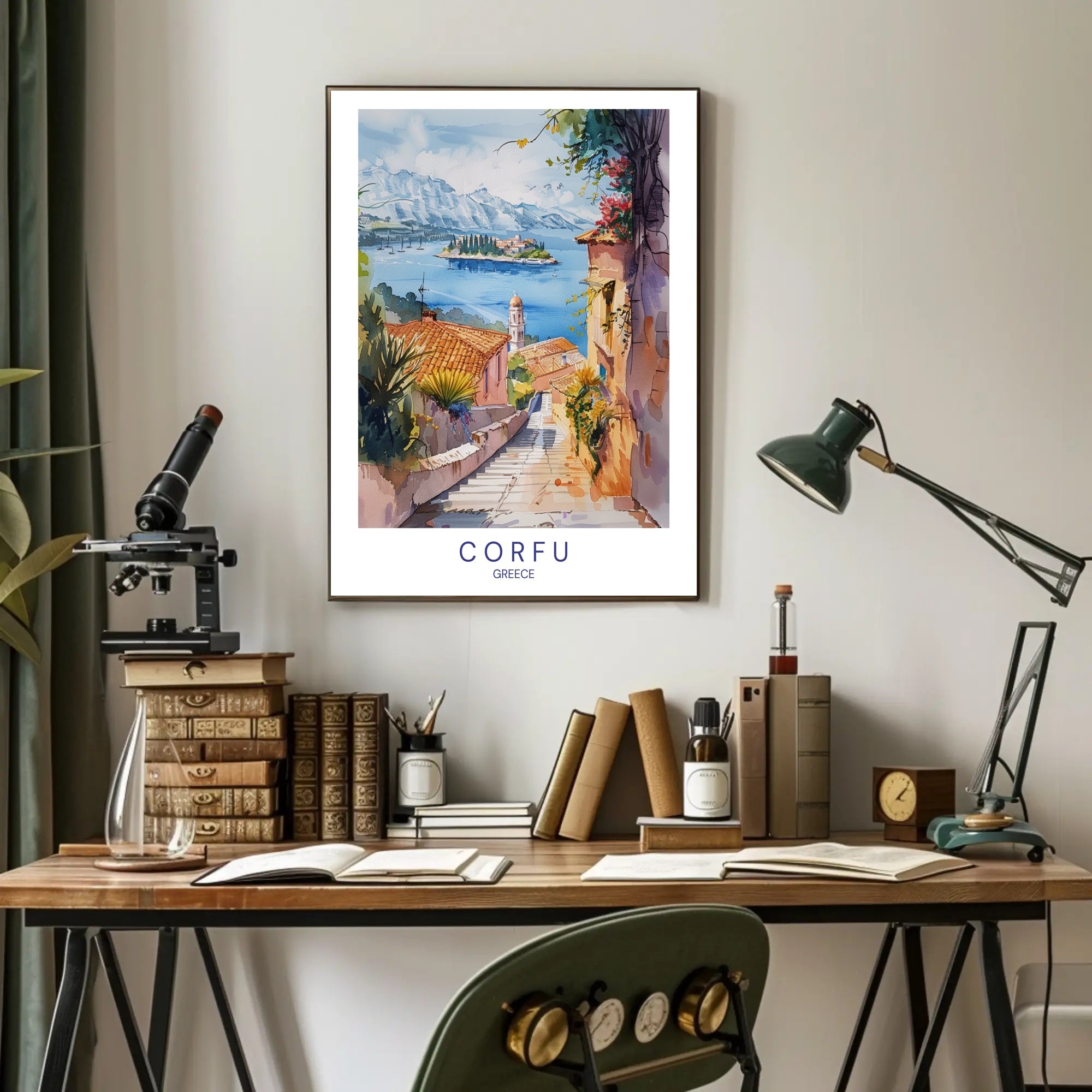 Corfu's Mediterranean Charm: Travel Poster PosterGoat