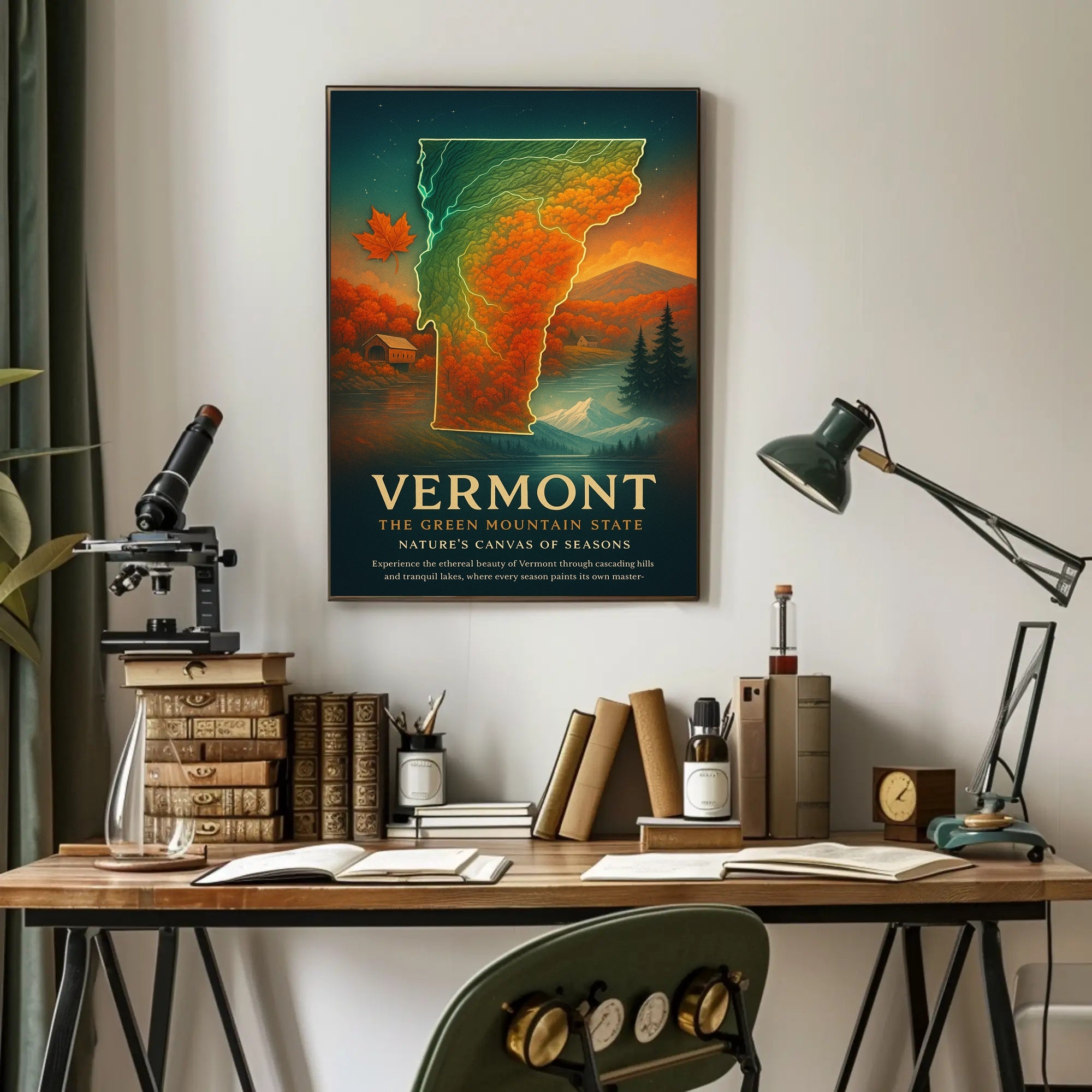 Vermont Nature's Canvas of Seasons Poster