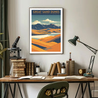 Great Sand Dunes National Park Scenic Poster Print
