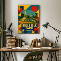 Belle Isle Park Detroit Scenic Art Poster