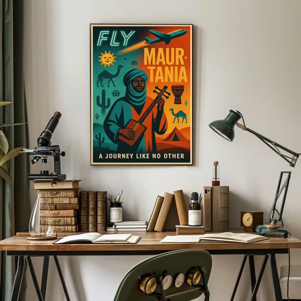 Mauritania Adventure Vintage Travel Poster PosterGoat