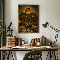 Quebec City Winter Fairytale Poster