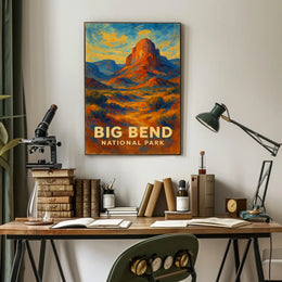 Big Bend National Park Poster Wall Art Desert Night Sky