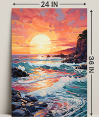 Vibrant Coastal Sunset Poster