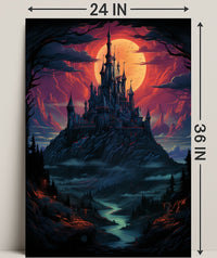 Enchanted Castle At Dusk Poster