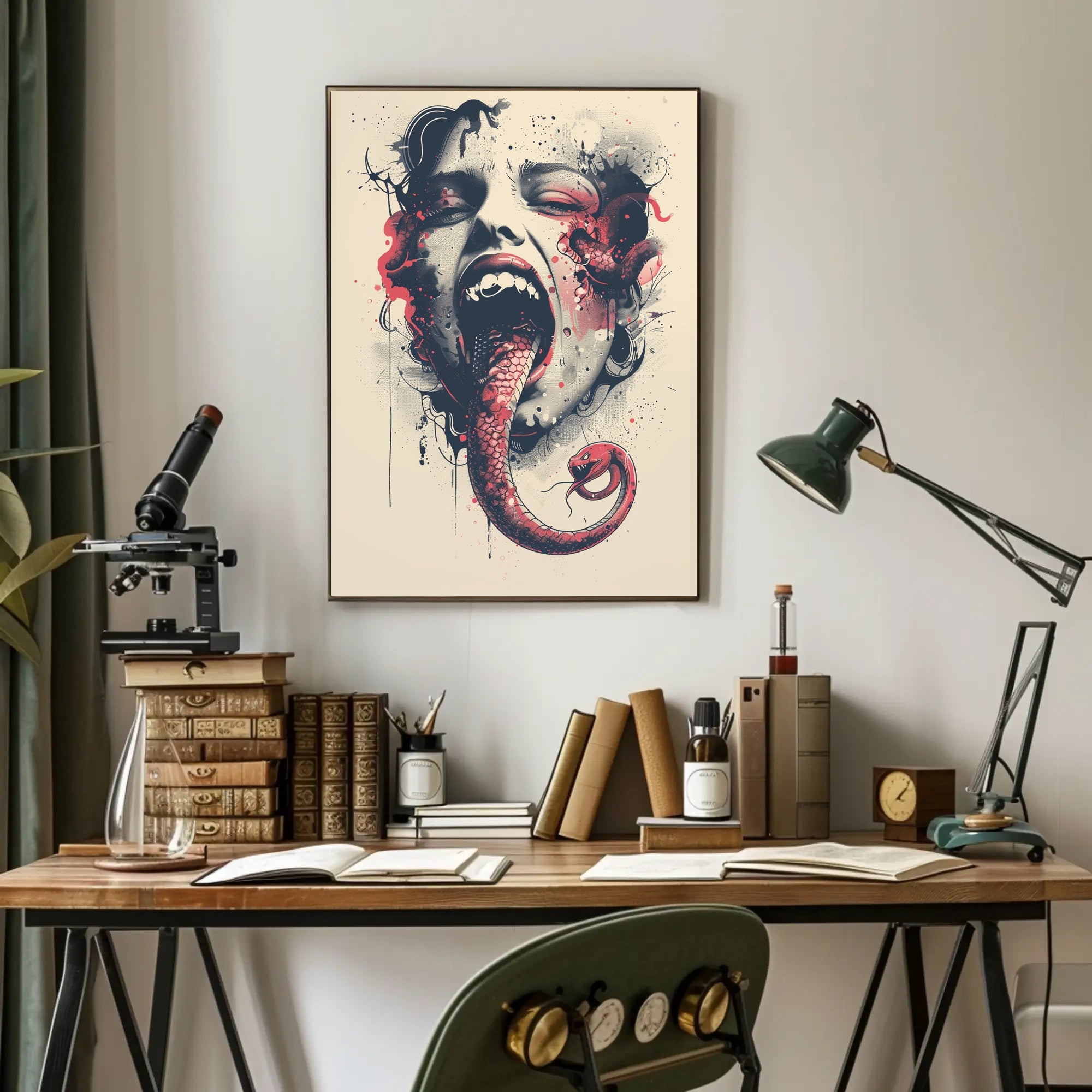 Serpent's Embrace Art Print Poster for Home Decor PosterGoat