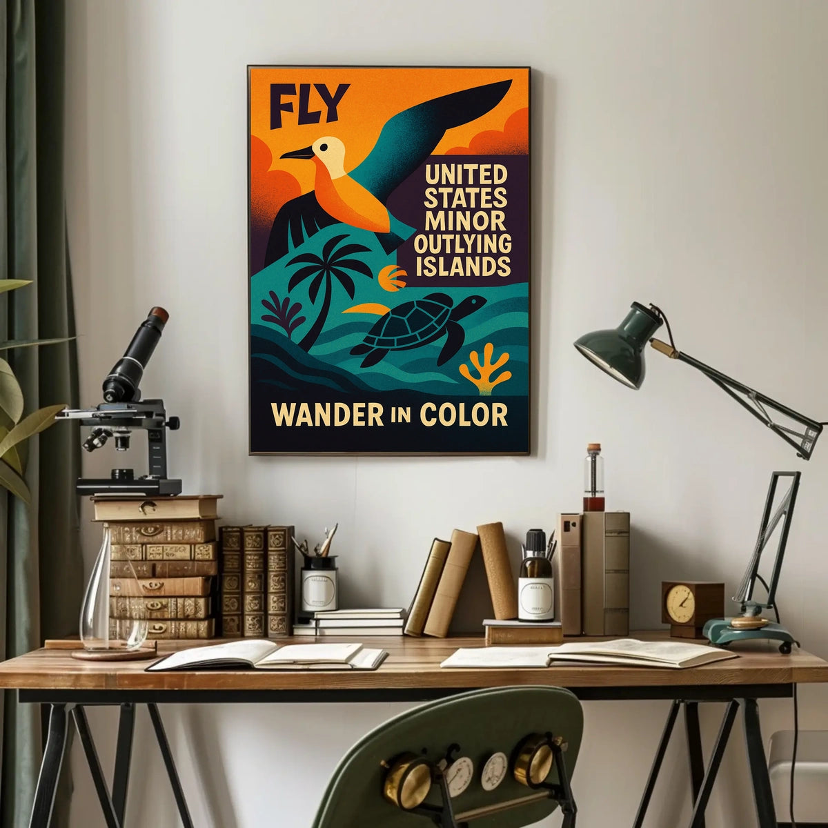 Wander in Color United States Minor Outlying Islands Poster