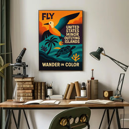 Wander in Color United States Minor Outlying Islands Poster