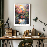 Central Park Autumn Impressionism Urban or Cityscape Poster PosterGoat