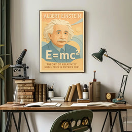 Albert Einstein Relativity Theory Education Science Physics Poster