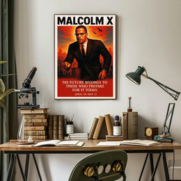 Malcolm X Vision for the Future Poster PosterGoat