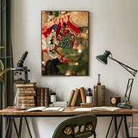 Festive Christmas Stockings Poster