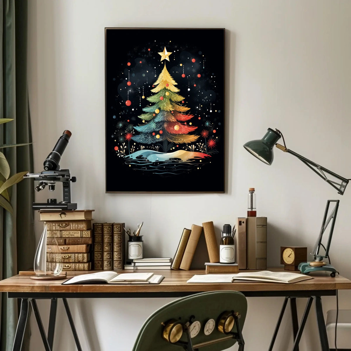 Enchanting Christmas Tree Poster: Festive Holiday Art
