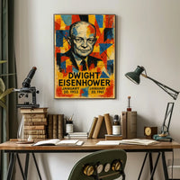 Mid-Century Modern Patriotic Abstract Portrait Poster