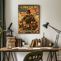 Lincoln Steampunk Samurai Of Freedom Poster