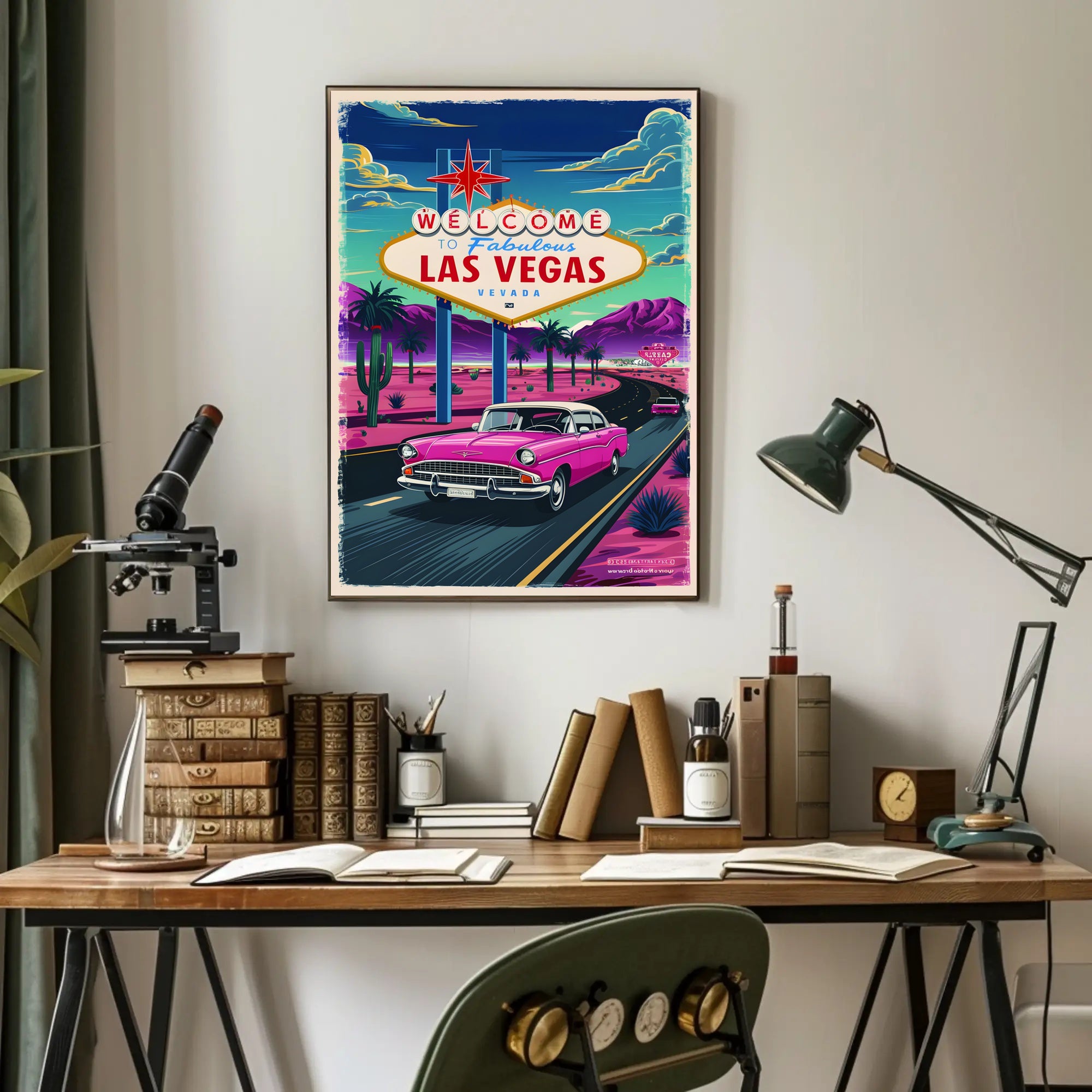 Retro Las Vegas Welcome Poster