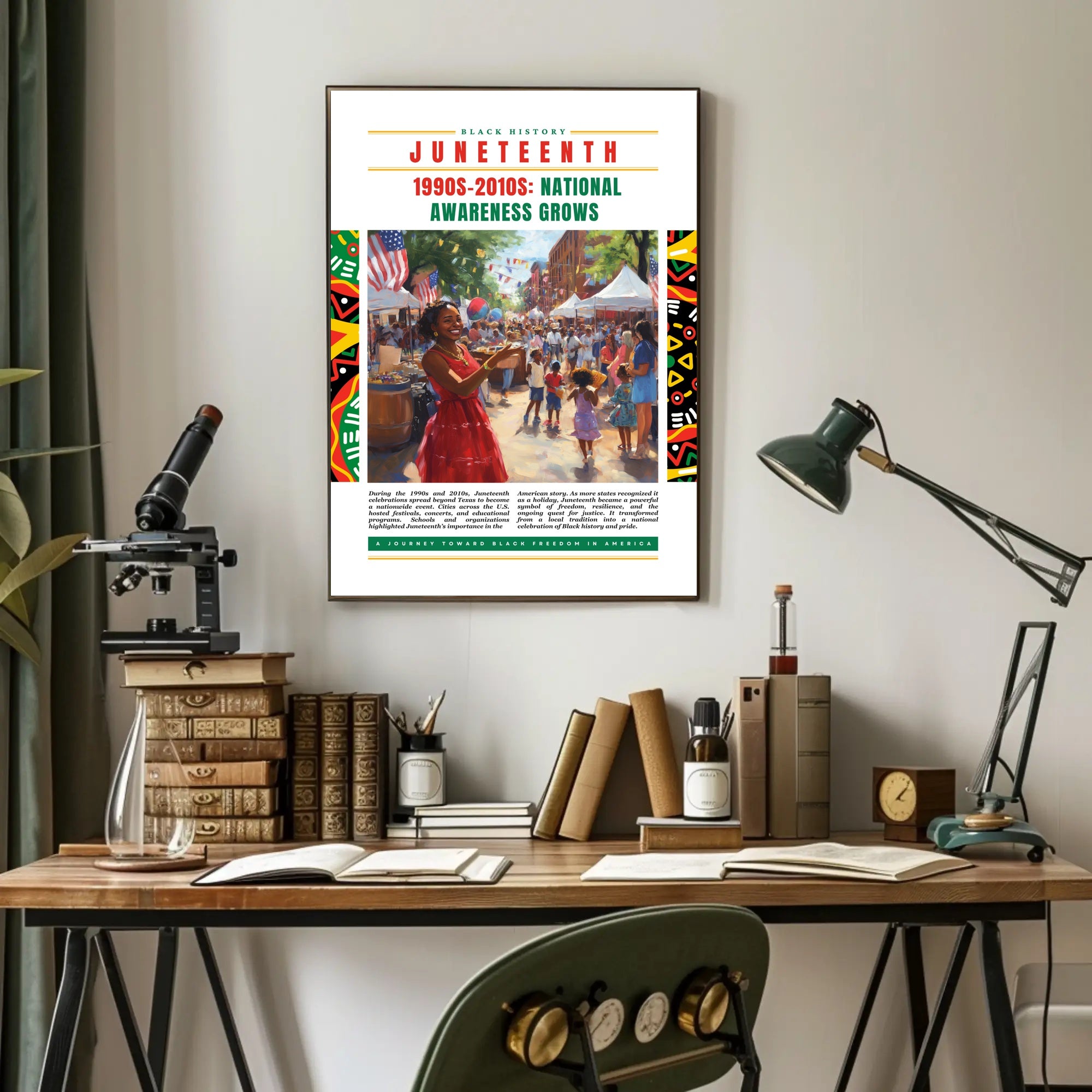 Juneteenth Celebration: Vibrant Heritage Festival Cultural or Heritage Poster