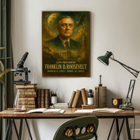 Franklin D Roosevelt Neoclassical Realism Collector Poster
