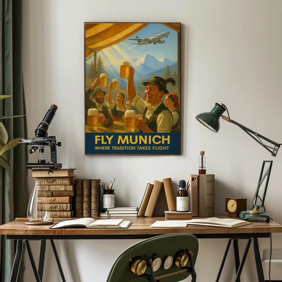 Fly Munich Where Tradition Takes Flight Poster