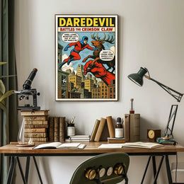 Daredevil Battles the Crimson Claw Poster