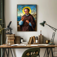Saintly Portrait by the Sea Poster