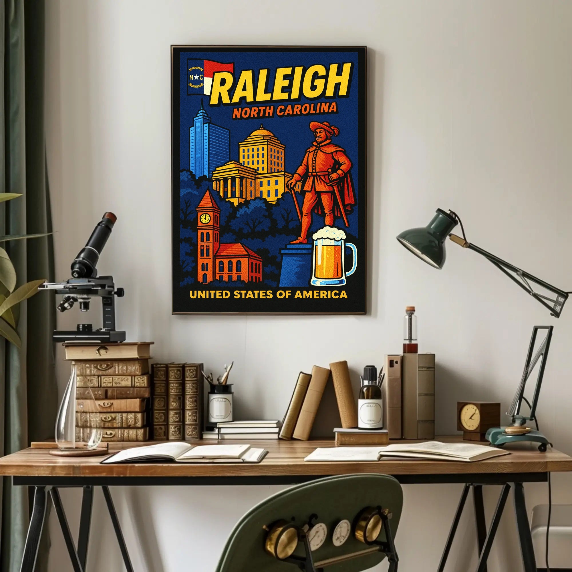 Raleigh, North Carolina Poster PosterGoat