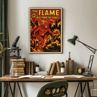 The Flame Comic Book Cover Retro Pop Culture Poster