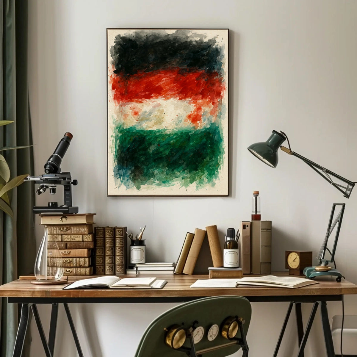 Abstract Watercolor Flag Poster