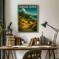 Indiana Dunes Scenic Landscape Poster