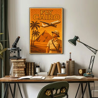 Cairo Adventure Vintage Travel Poster
