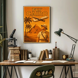 Cairo Adventure Vintage Travel Poster