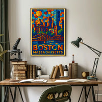 Boston in Vibrant Colors Poster
